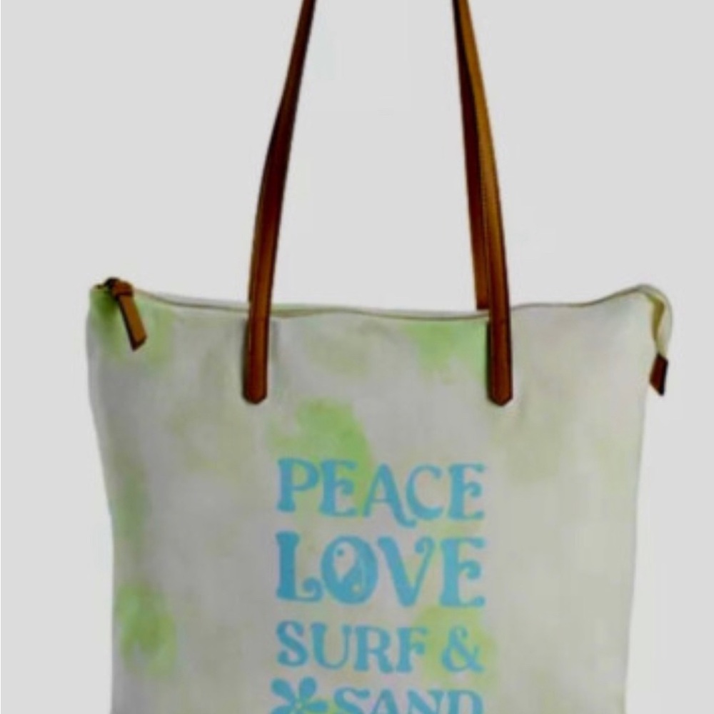 SONOMA Peace Love Surf & Sand Tote Bag